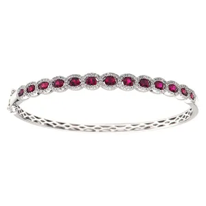1.96CT Ruby Bangle Bracelet