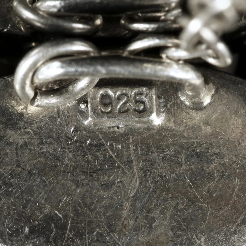 Antique Victorian Scottish Silver Bracelet With Padlock Locket Circa 1860