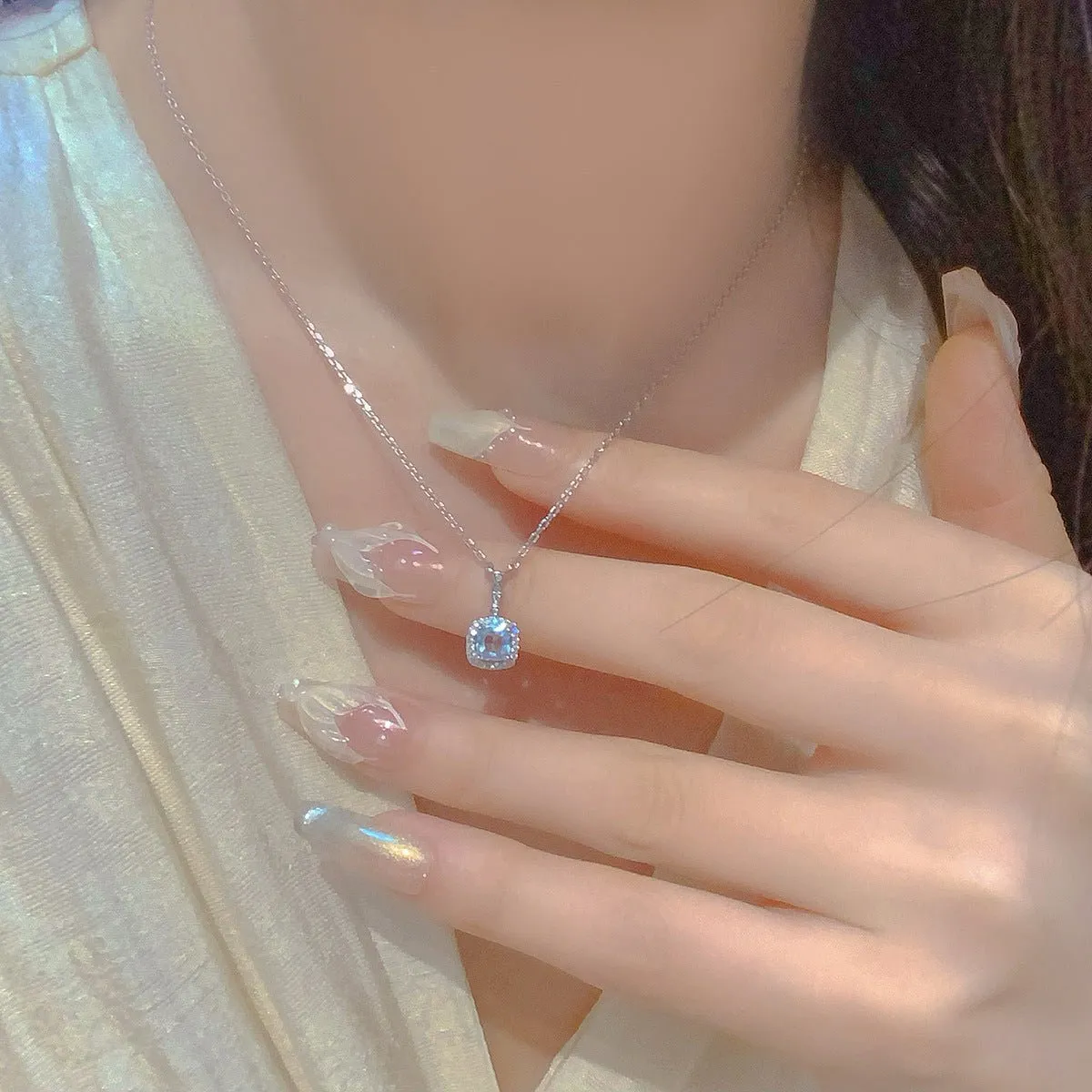 Aquamarine Baroque Necklace