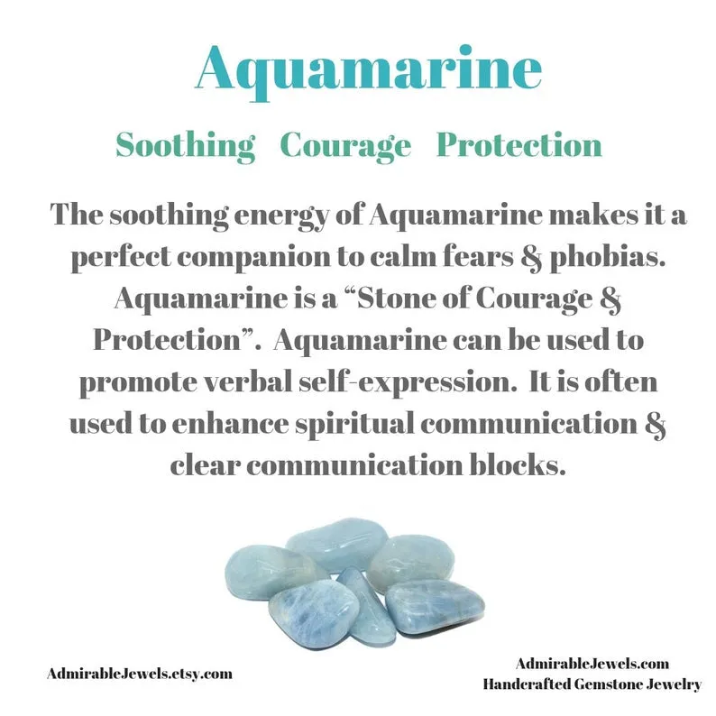 Aquamarine Drop Choker Necklace