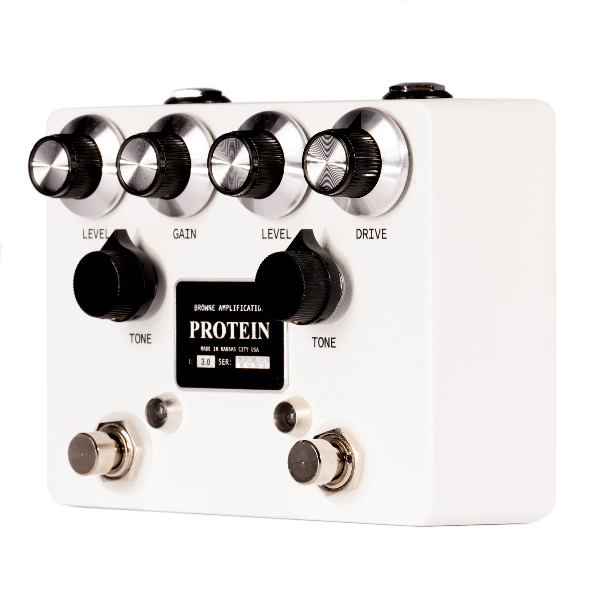 Browne Amplification The Protein Dual Overdrive V3 Effect Pedal, White