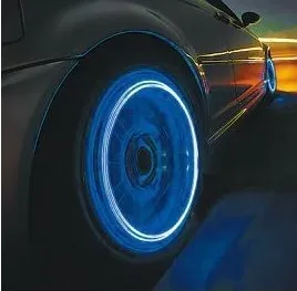Color: Blue - Automobile Tire Lights Valve Valve Lights Wheel