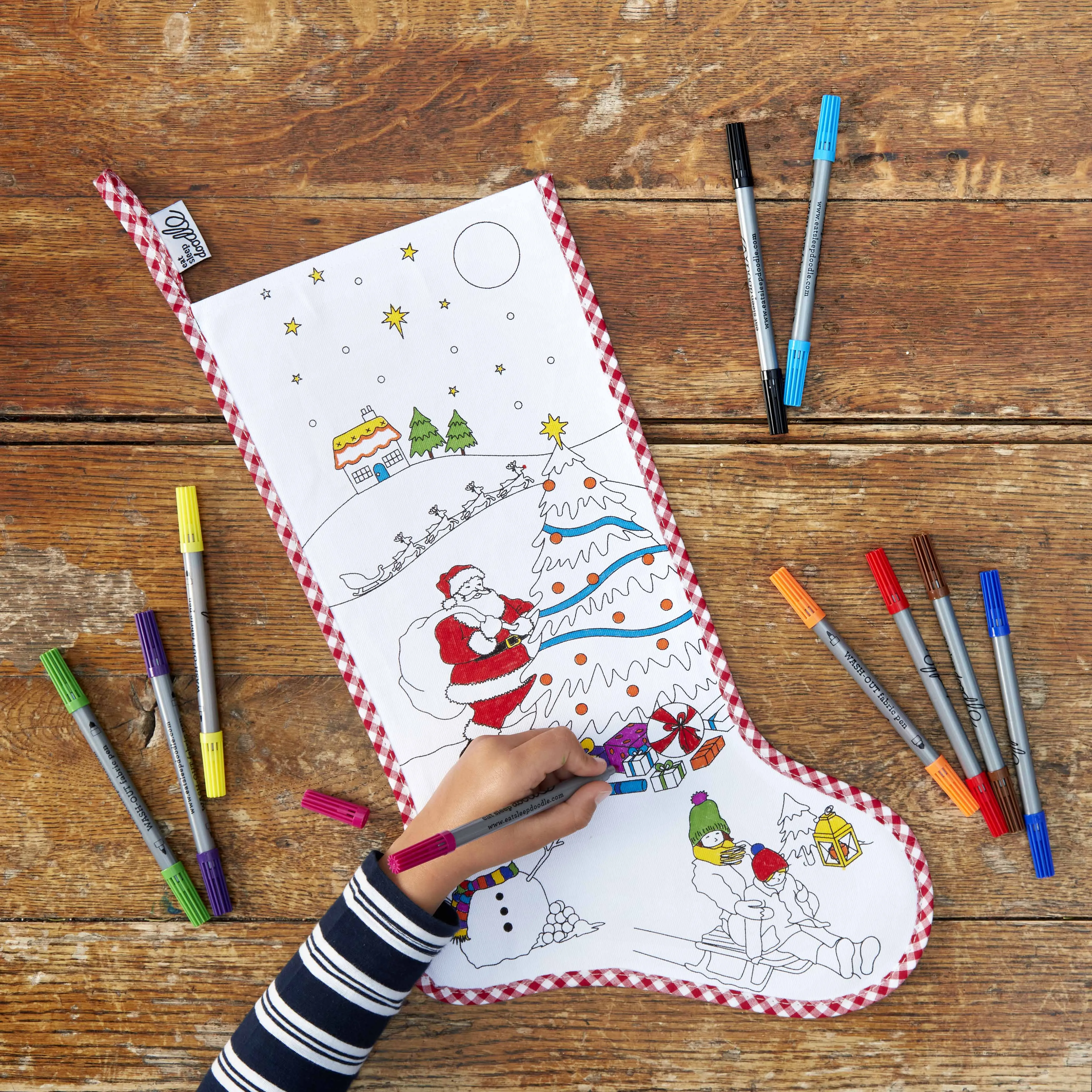 Colour-in Christmas Stocking (with pens)