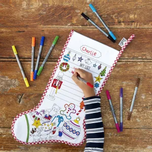Colour-in Christmas Stocking (with pens)