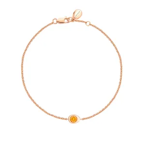 Cosmic Curve Orange Spessartite Chain Bracelet