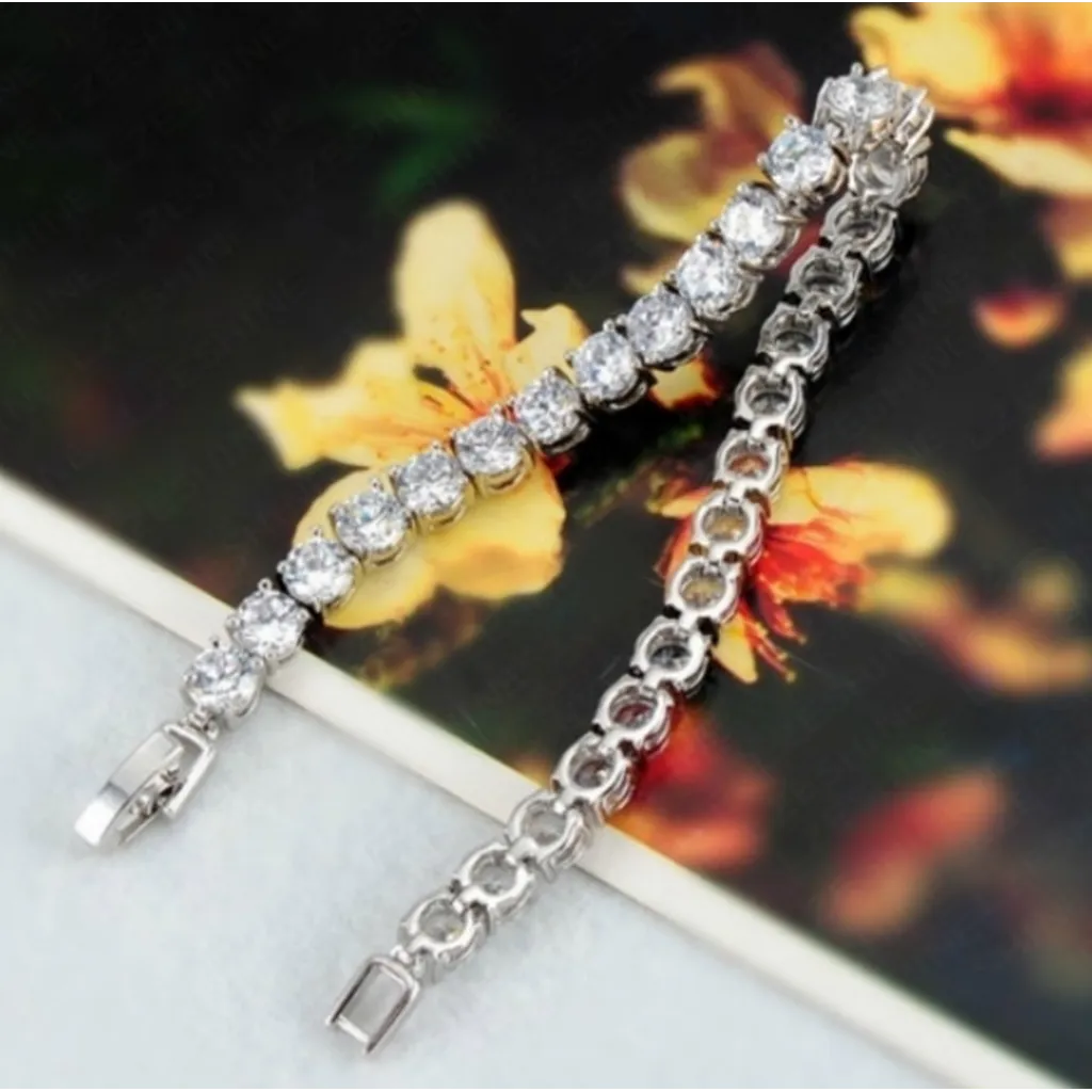 Diamond Eternity Tennis Bracelet (Ships From USA)