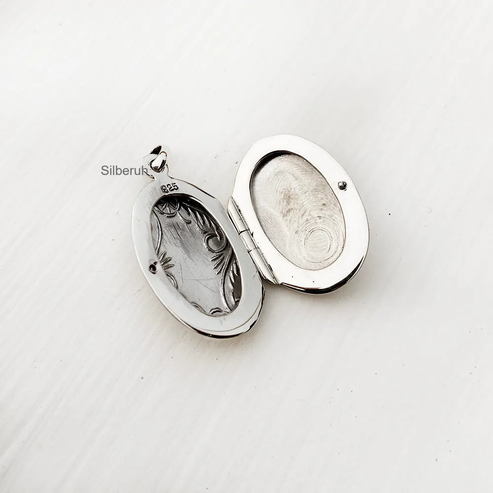 Flower Silver Locket Pendant