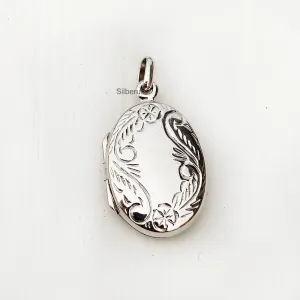 Flower Silver Locket Pendant