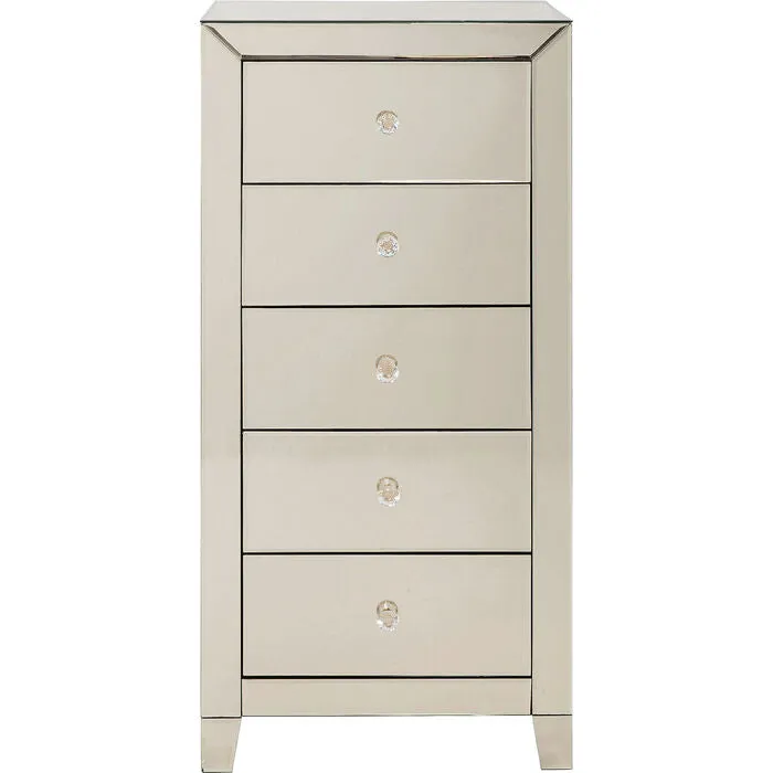 High Dresser Luxury Pearl 5 Drawers