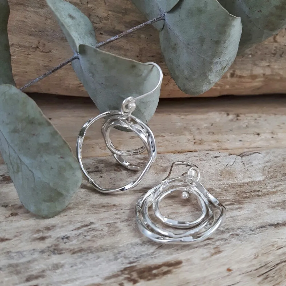 Lattice Trio Small Drop Earrings