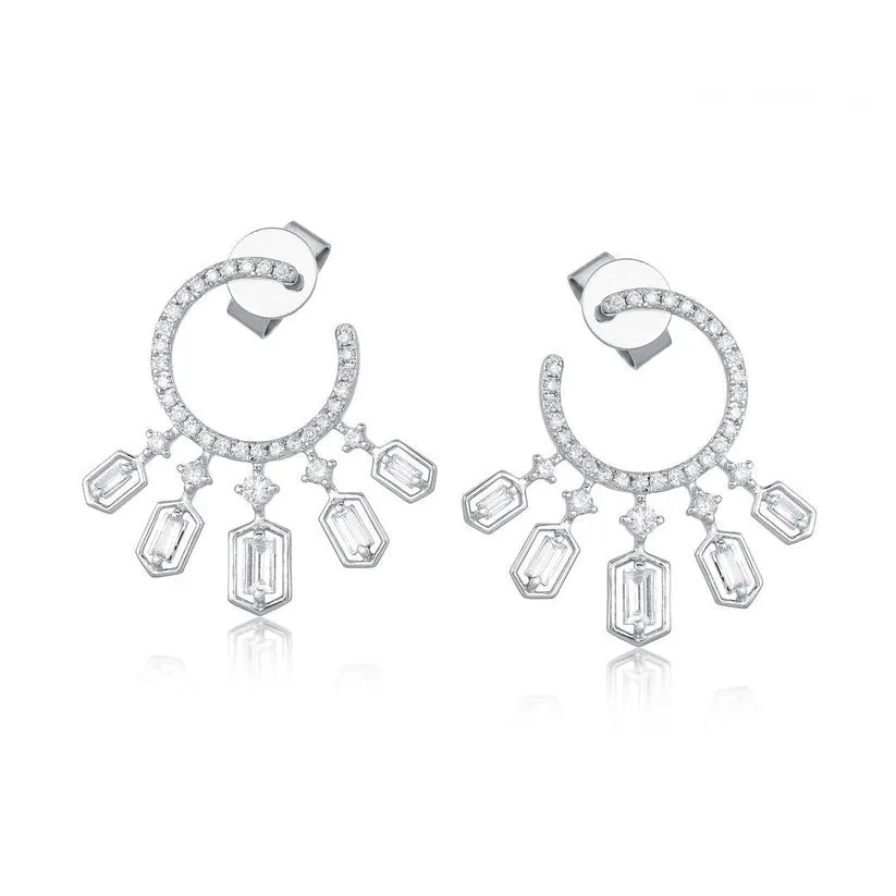 Opal Diamond Drops Earrings