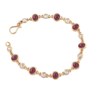 Ruby & Rose Cut Diamond Bracelet