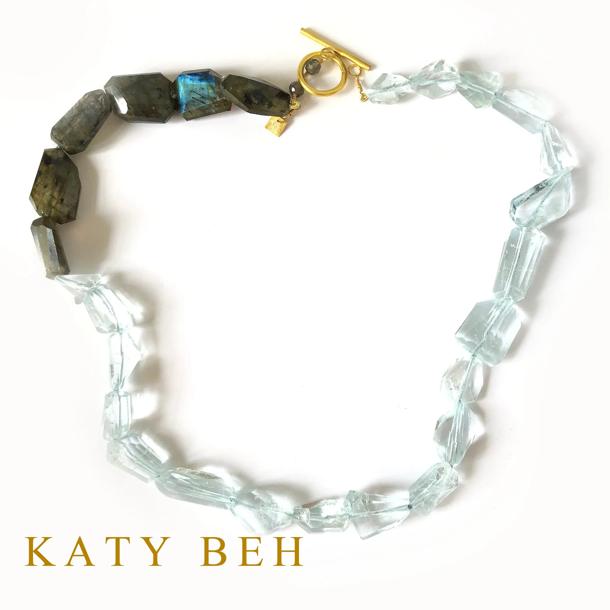Sybil Aquamarine and Labradorite Necklace