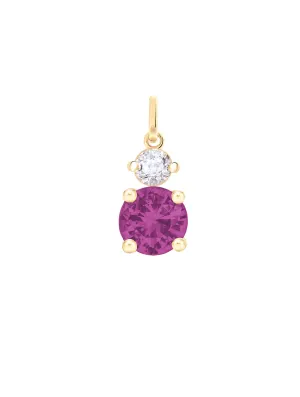 Your Way N°2 18K Gold Pendant w. Ruby & Diamond
